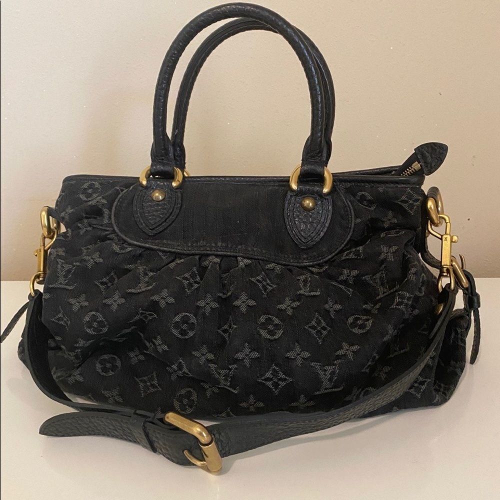 LOUIS VUITTON Neo Cabby MM Black Denim Monogram